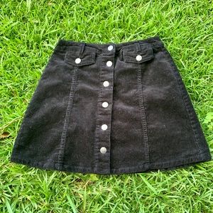 Black Velvet Skirt
